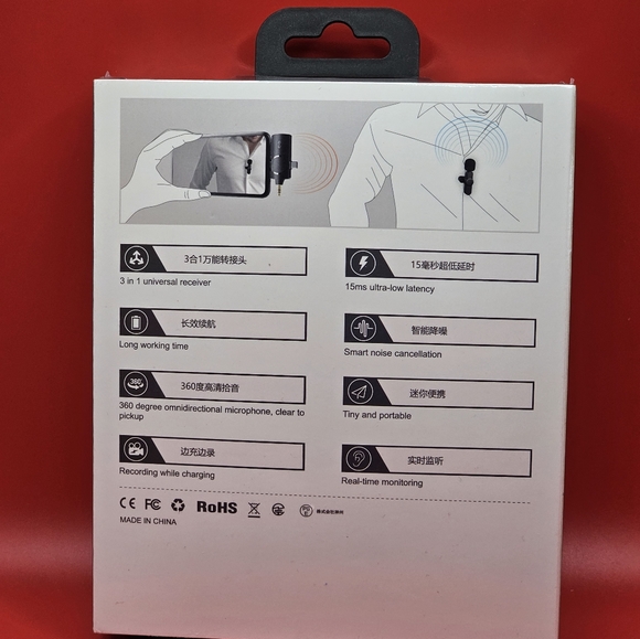 Dual Wireless Microphone for iPhone, Android, Camera - Picture 3 of 7